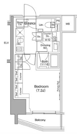 ザ・パークハビオ荏原中延駅前の物件間取画像